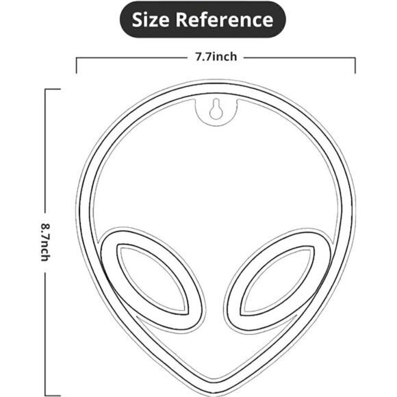 Alien Neon Sign Light Pink Blue Decorations LED Wall Decor Party Bedroom Hippie - Picture 6 of 6